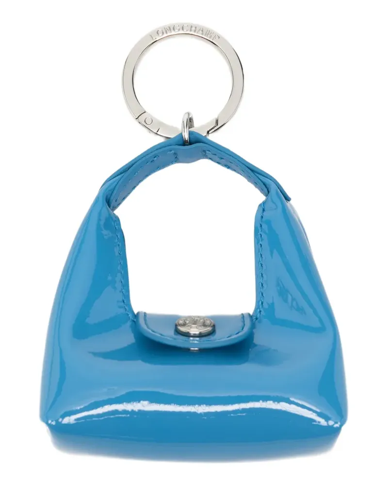 Longchamp Schlüsselanhänger aus Lackleder - Blau Blau