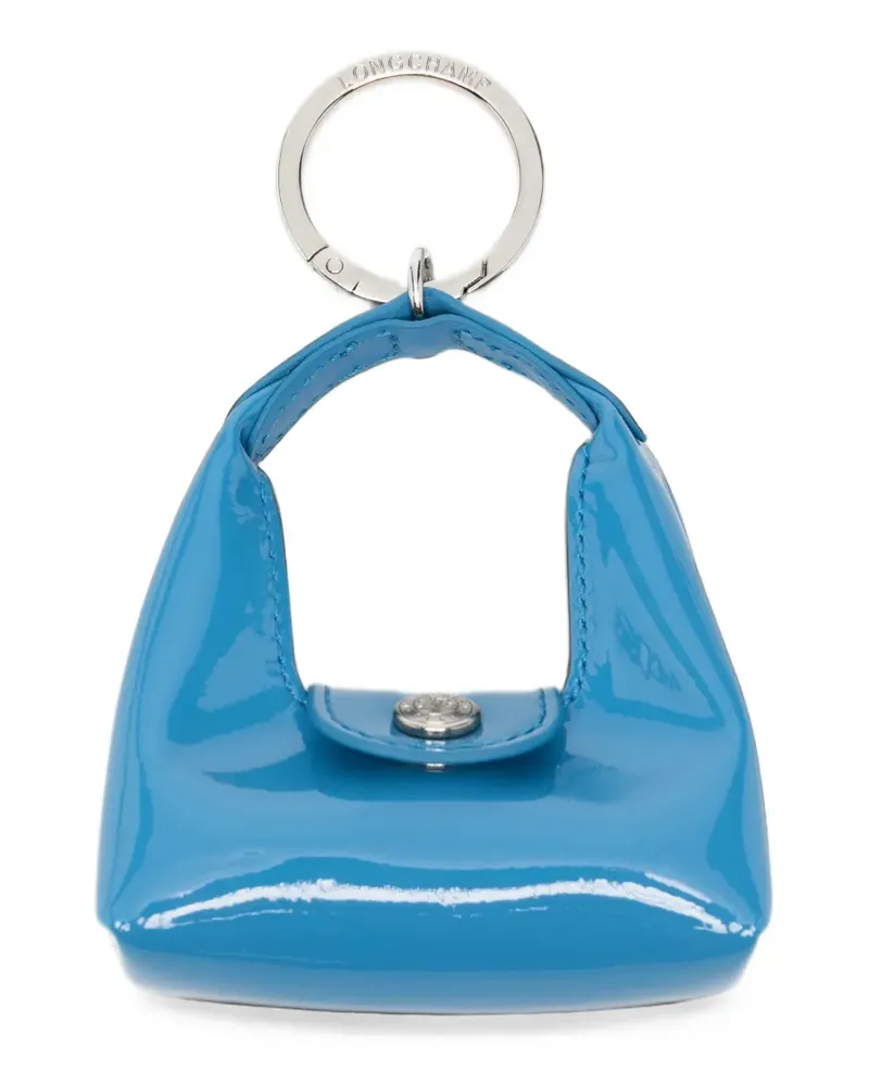Longchamp patent-leather keyring - Blau Blau