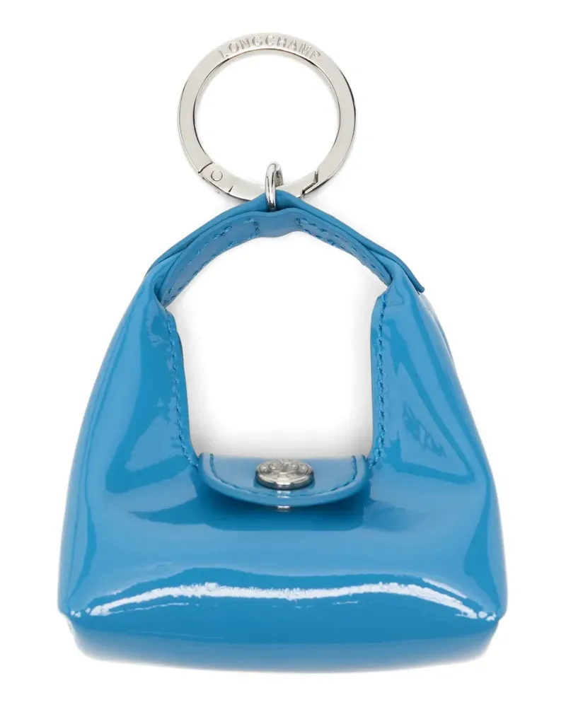 Longchamp Schlüsselanhänger aus Lackleder - Blau Blau