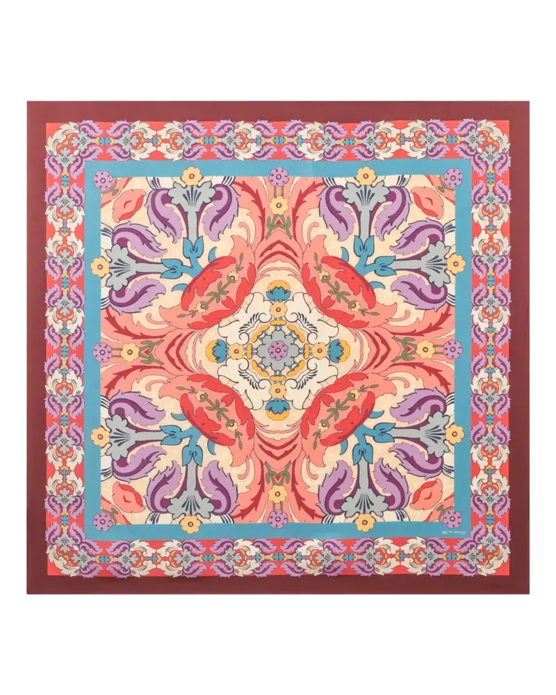 Etro Seidenschal mit Print - Rot Rot