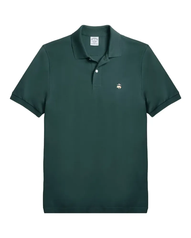 Brooks Brothers Besticktes Poloshirt - Grün Grün