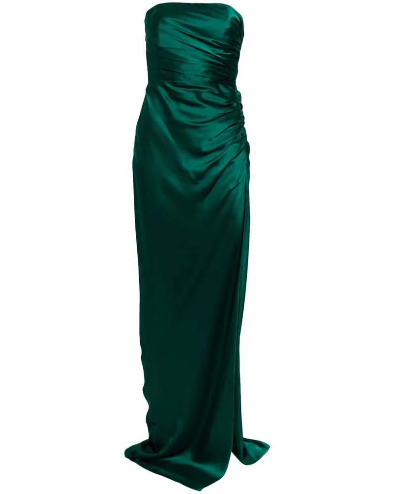 mason by michelle mason Gerafftes Abendkleid aus Seide - Grün Grün