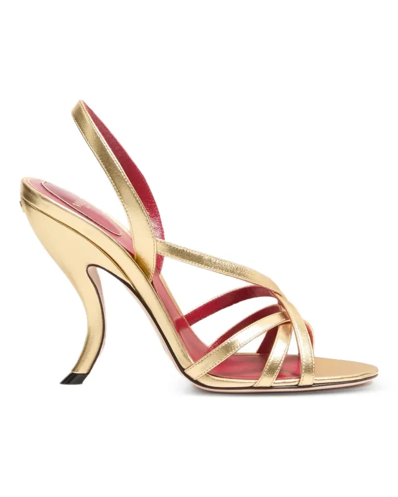 Valentino Garavani Fetishique Sandalen mit überkreuzten Riemen 105mm - Gold Gold