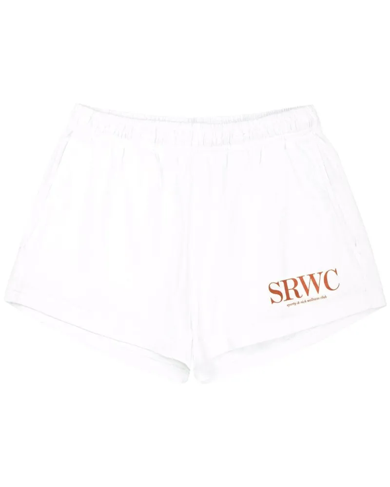 SPORTY & RICH Shorts mit Logo-Print - Weiß Weiß