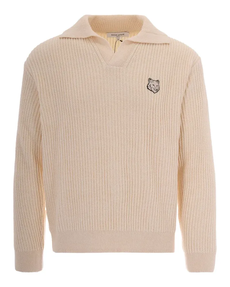 Kitsuné polo-collar sweater - Nude Nude
