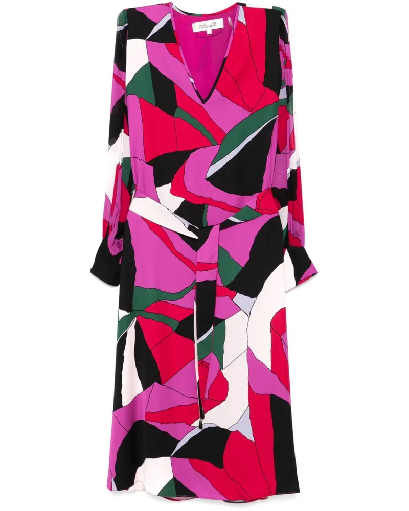 Diane von Furstenberg Abel Midikleid - Rosa Rosa
