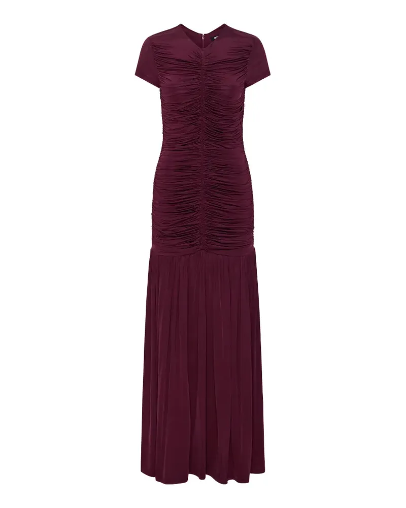ROTATE Birger Christensen Gerafftes Maxikleid - Violett Violett
