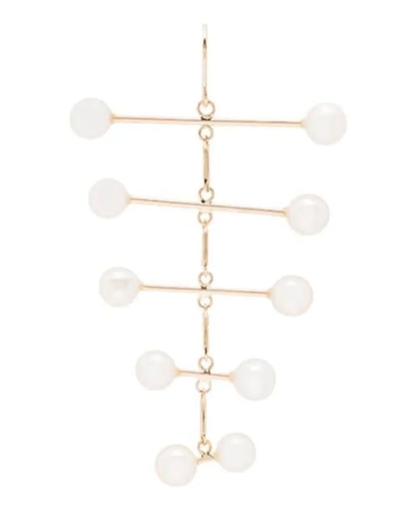 MATEO 14kt Blizzard Mobile Goldohrringe mit Perlen Gold