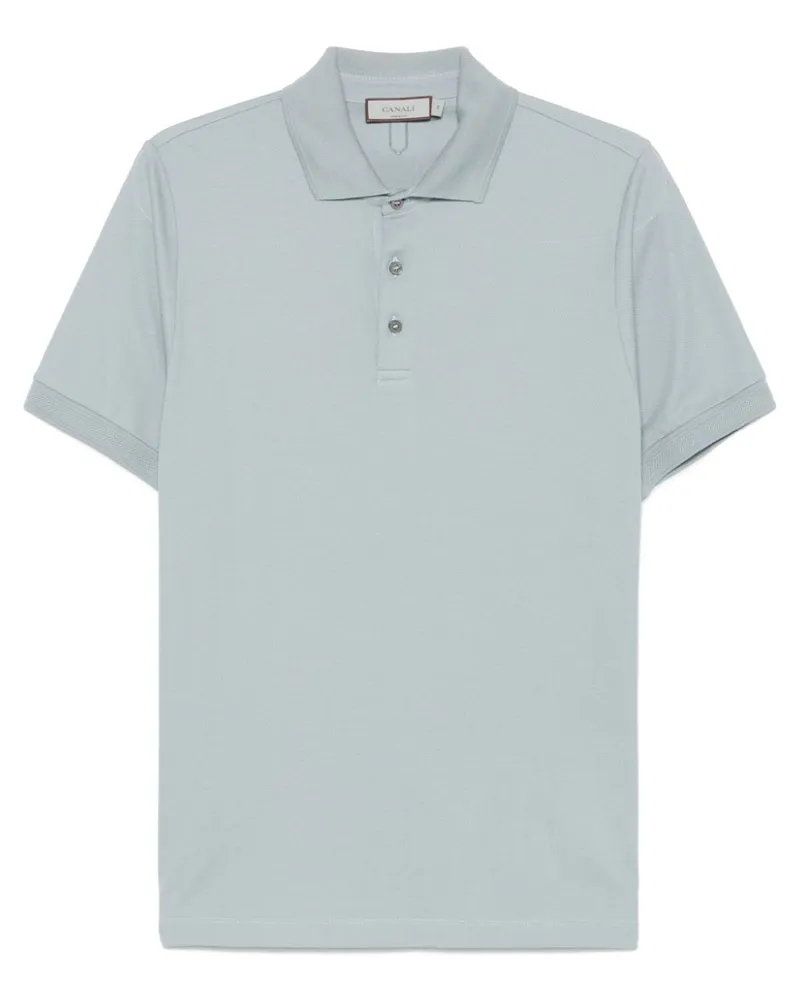 Canali Klassisches Poloshirt - Blau Blau