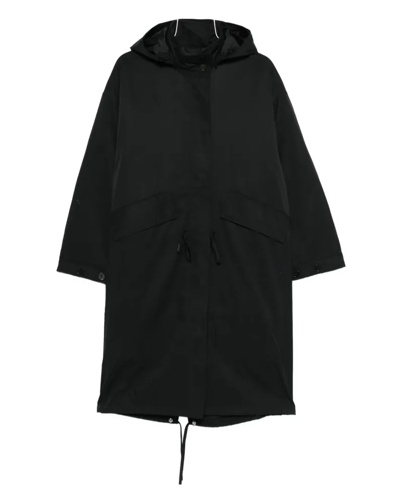 Closed hooded parka coat - Schwarz Schwarz