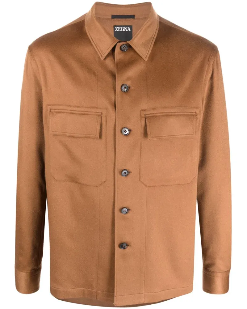Ermenegildo Zegna Alba Oasi Hemdjacke - Braun Braun