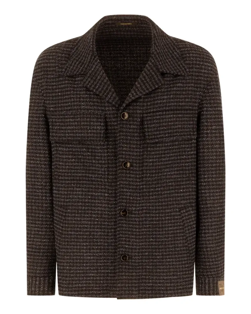 Gabriele Pasini Jacke mit Hahnentrittmuster - Braun Braun