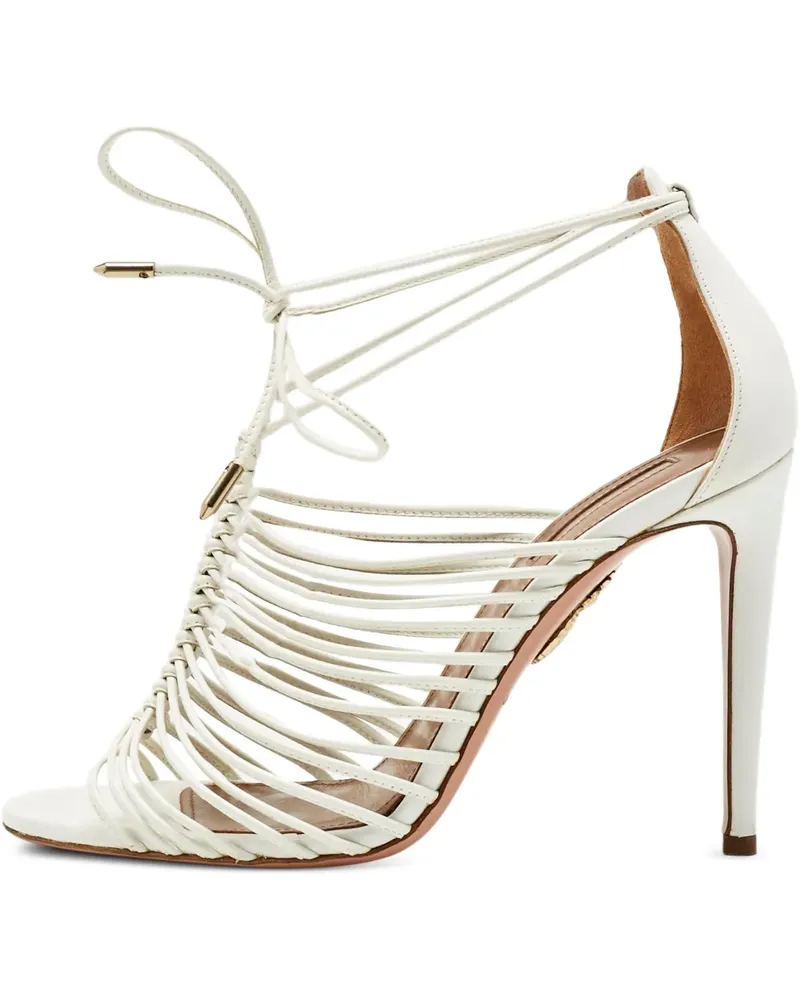 Aquazzura Nadja strappy leather sandals - Weiß Weiß