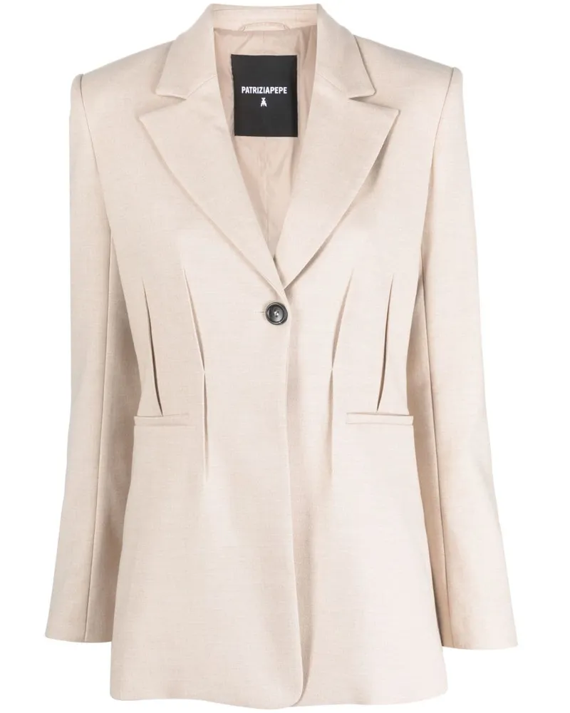 Patrizia Pepe Einreihiger Blazer Nude