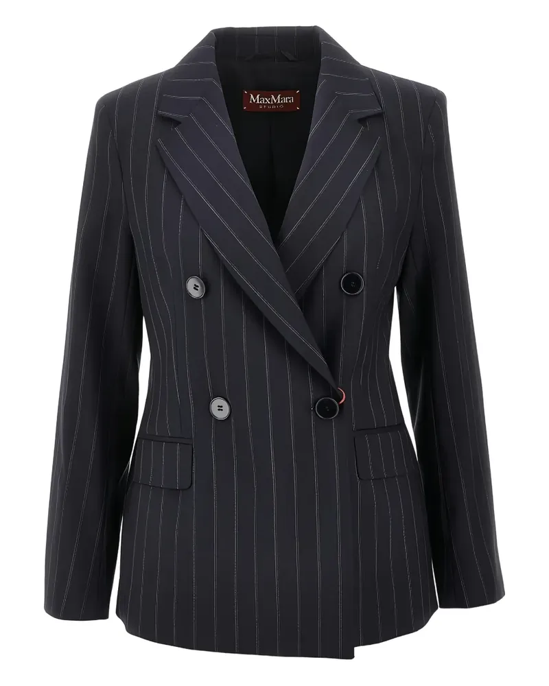 Max Mara pinstripe double-breasted blazer - Blau Blau