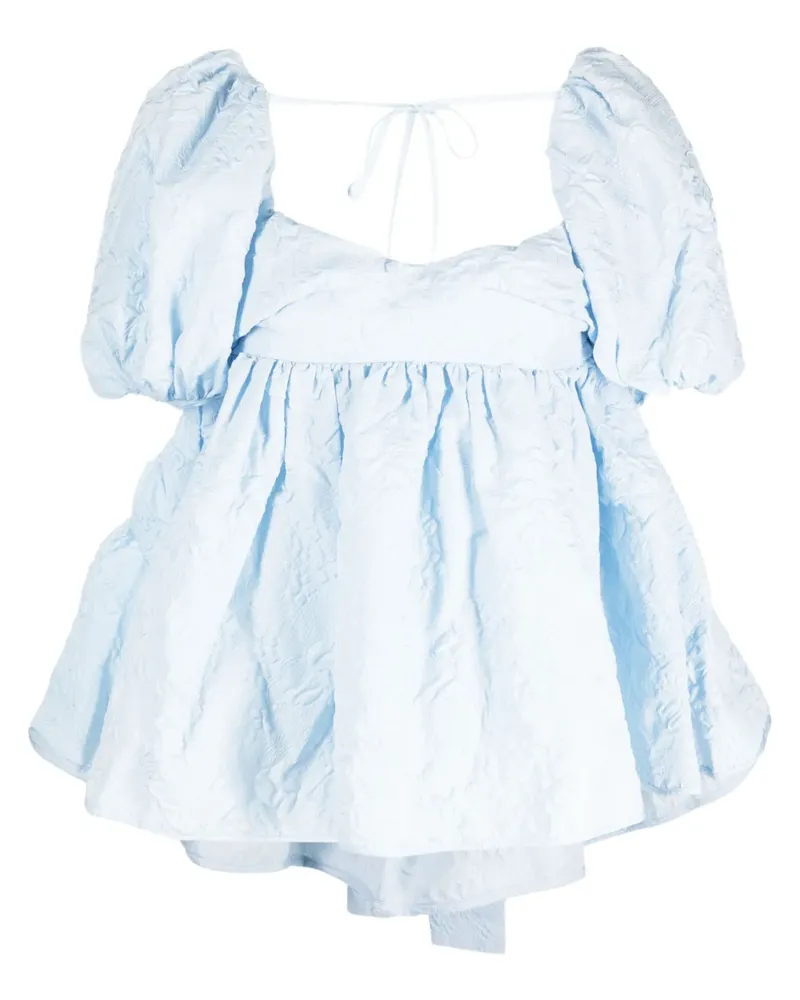 Cecilie Bahnsen Bluse mit Blumenmuster - Blau Blau