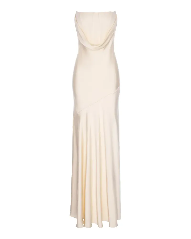 V:PM ATELIER Schulterfreies Butter Maxikleid - Gelb Gelb