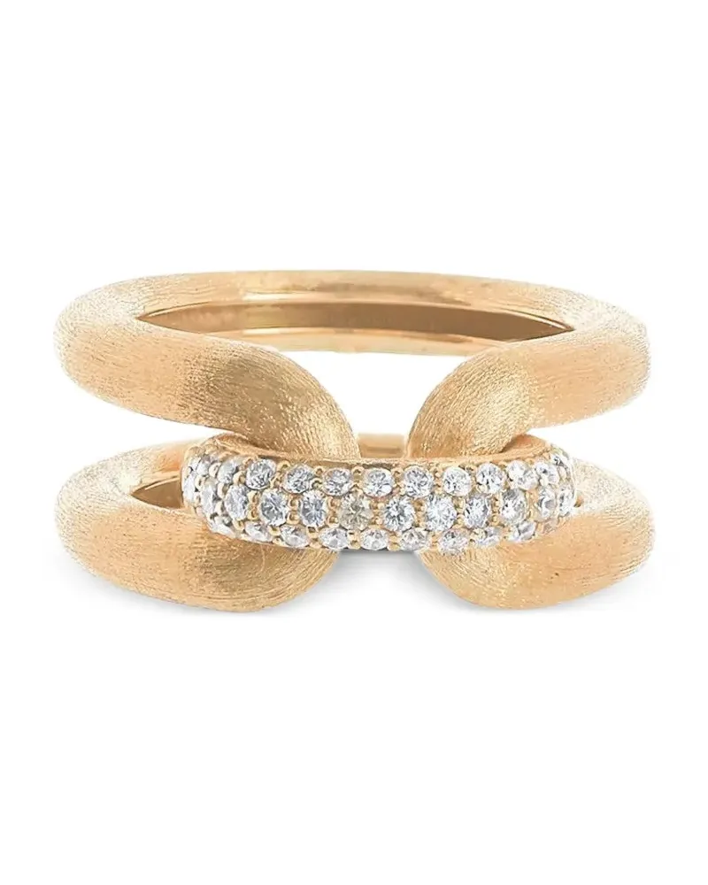NANIS 18kt Link Gelbgoldring mit Diamanten Gold