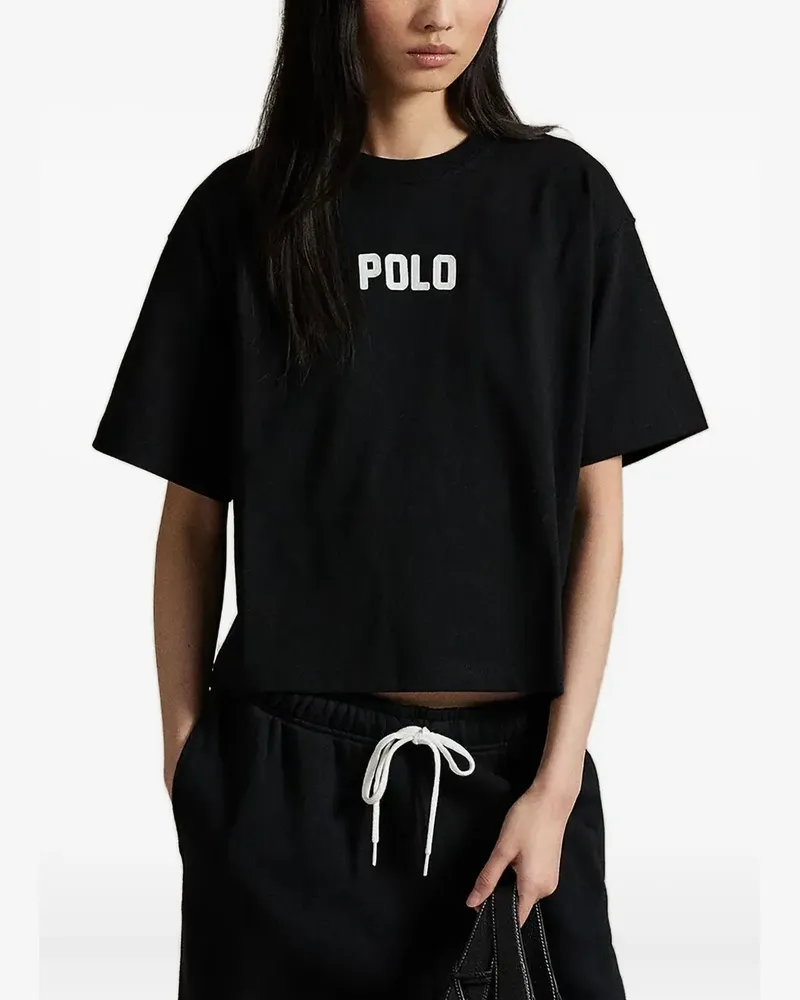 Ralph Lauren T-Shirt mit Logo-Patch - Schwarz Schwarz