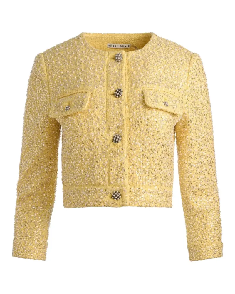 Alice + Olivia Lorie cropped jacket - Gelb Gelb