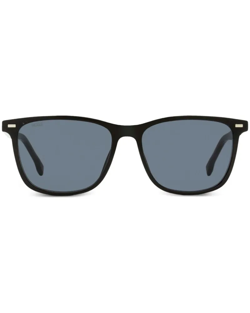 HUGO BOSS Sonnenbrille mit eckigem Gestell Schwarz