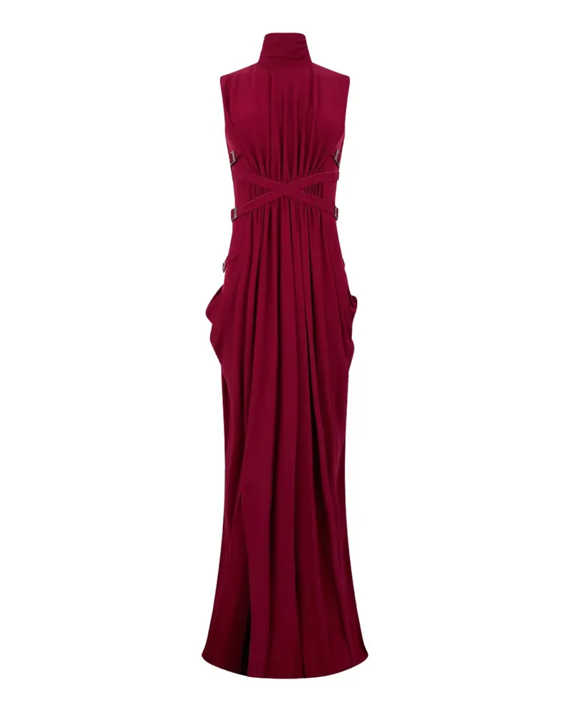 Alberta Ferretti Kleid mit Schnalle - Rot Rot
