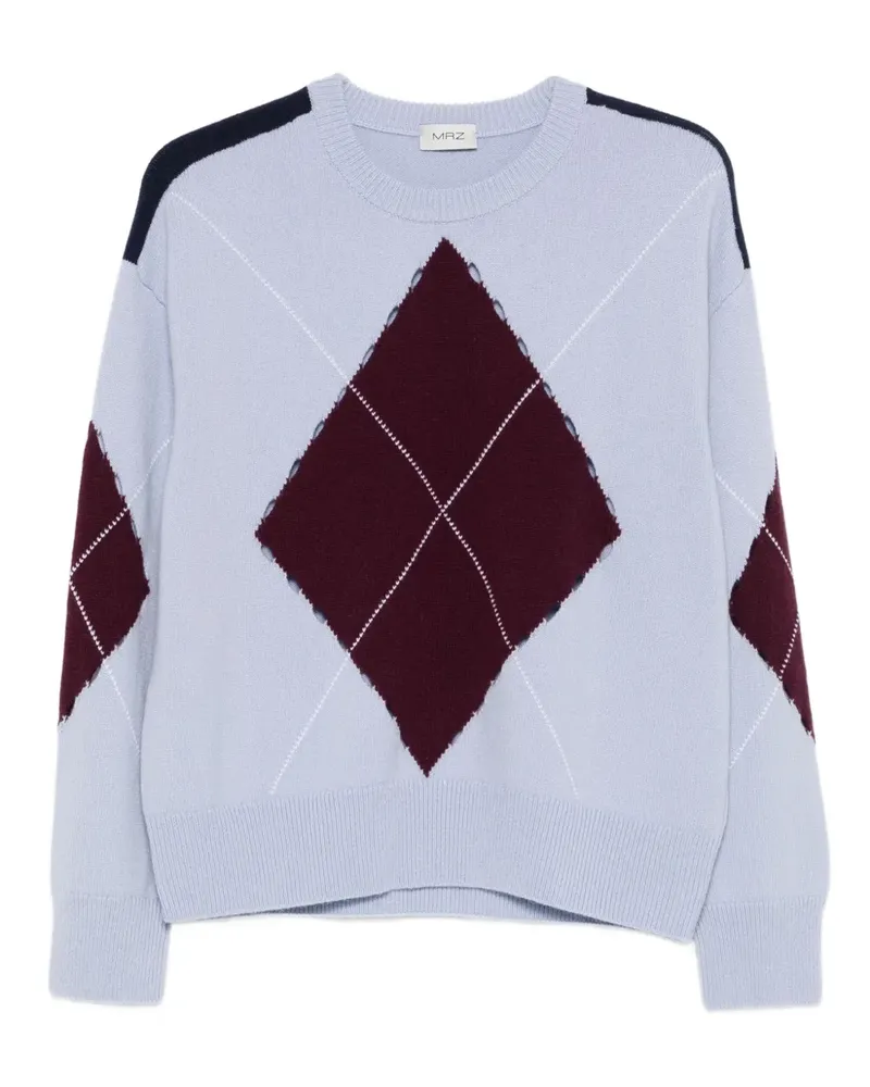 MRZ Pullover mit Rautenmuster - Violett Violett