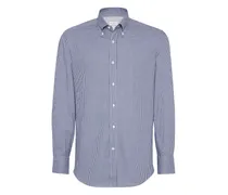 Button-down-Hemd mit Vichy-Karo - Blau