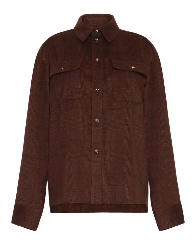 Adam Lippes Dorset checked shirt - Braun Braun