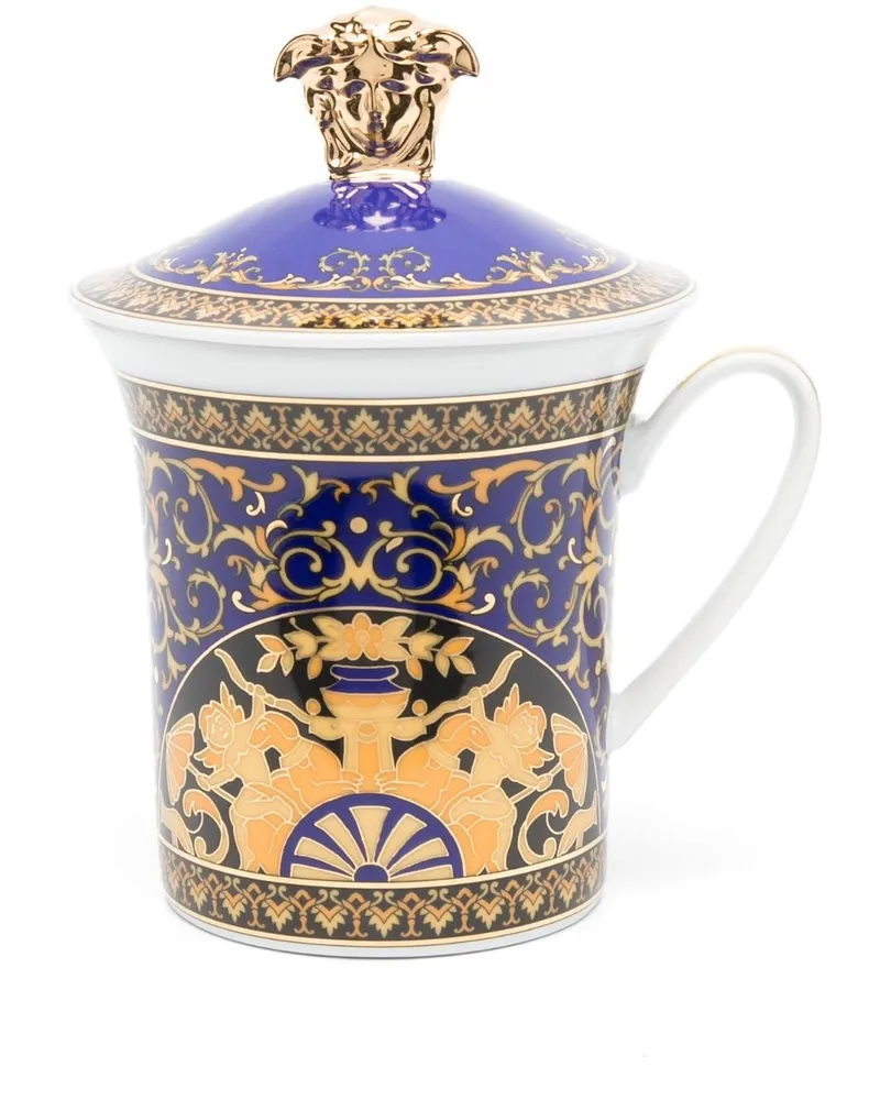 Versace x Rosenthal Tasse mit Medusa Blue-Print - Blau Blau