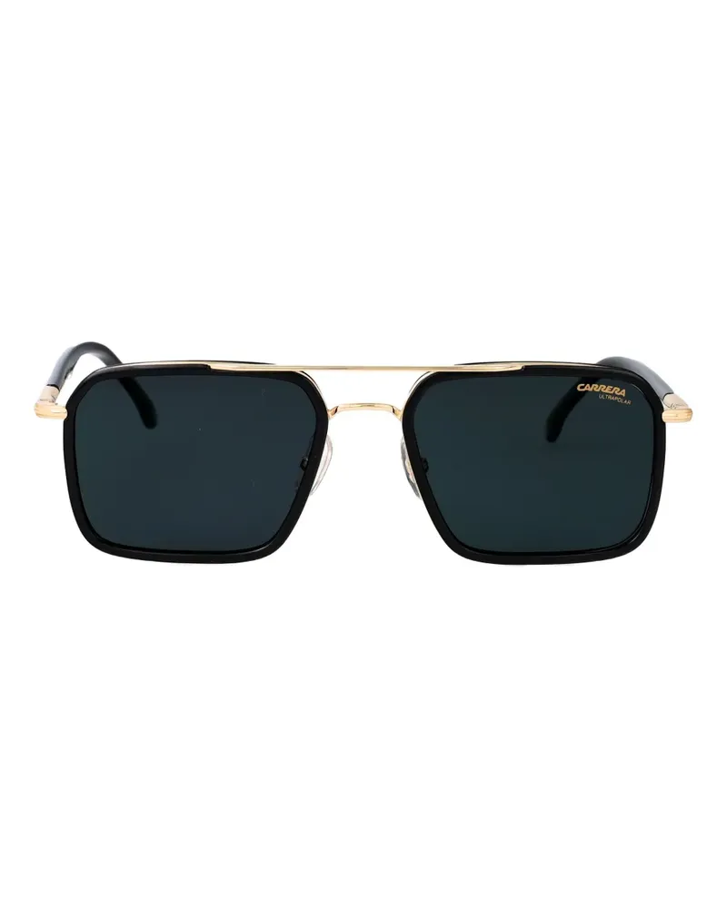 Carrera Sonnenbrille mit eckigem Gestell - Schwarz Schwarz