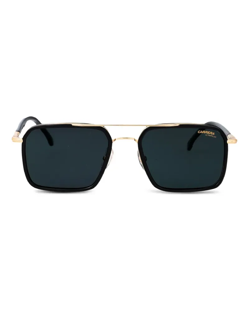 Carrera Sonnenbrille mit eckigem Gestell - Schwarz Schwarz