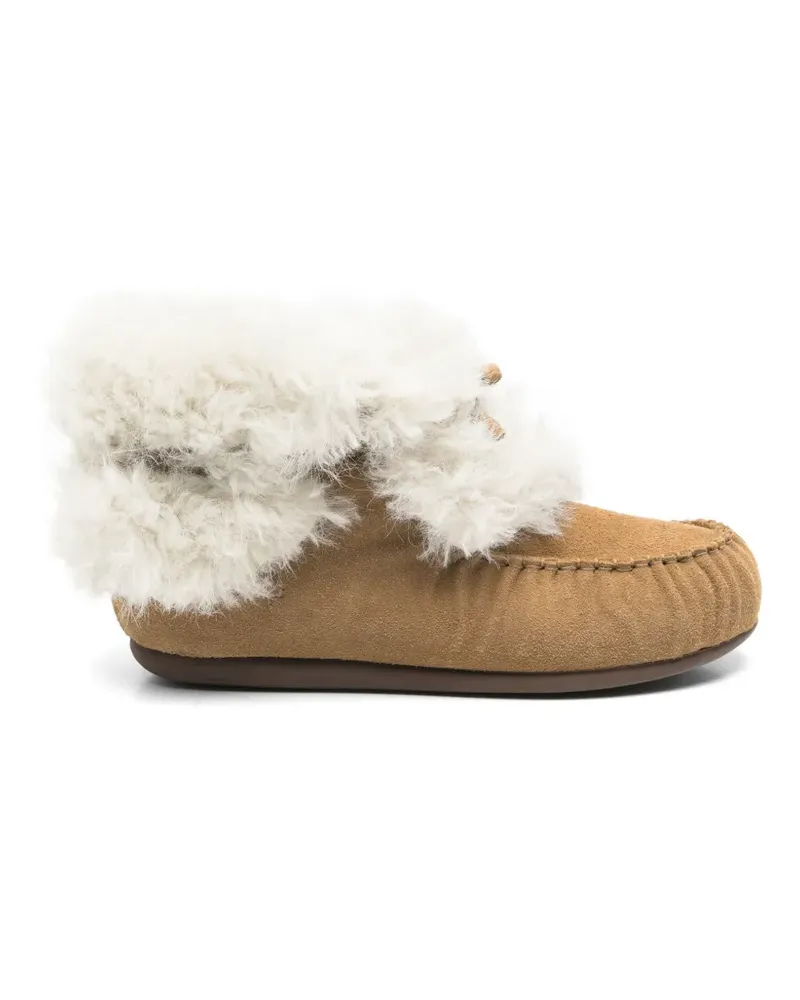 LOW CLASSIC Mokassins mit Shearling-Besatz - Nude Nude