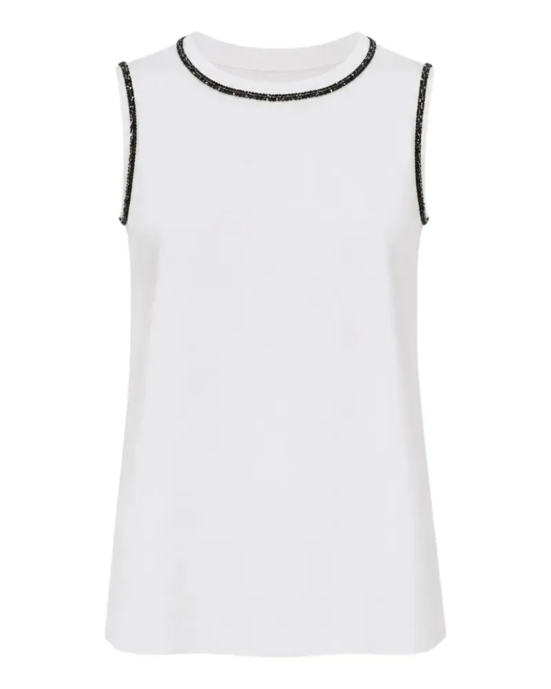 Max Mara bead-embellished vest top - Weiß Weiß