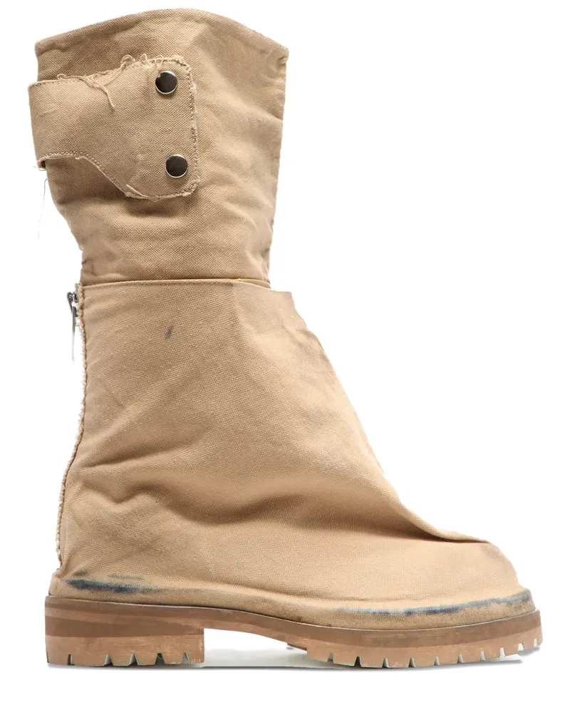 FourTwoFour on Fairfax Dragonrider biker boots - Nude Nude