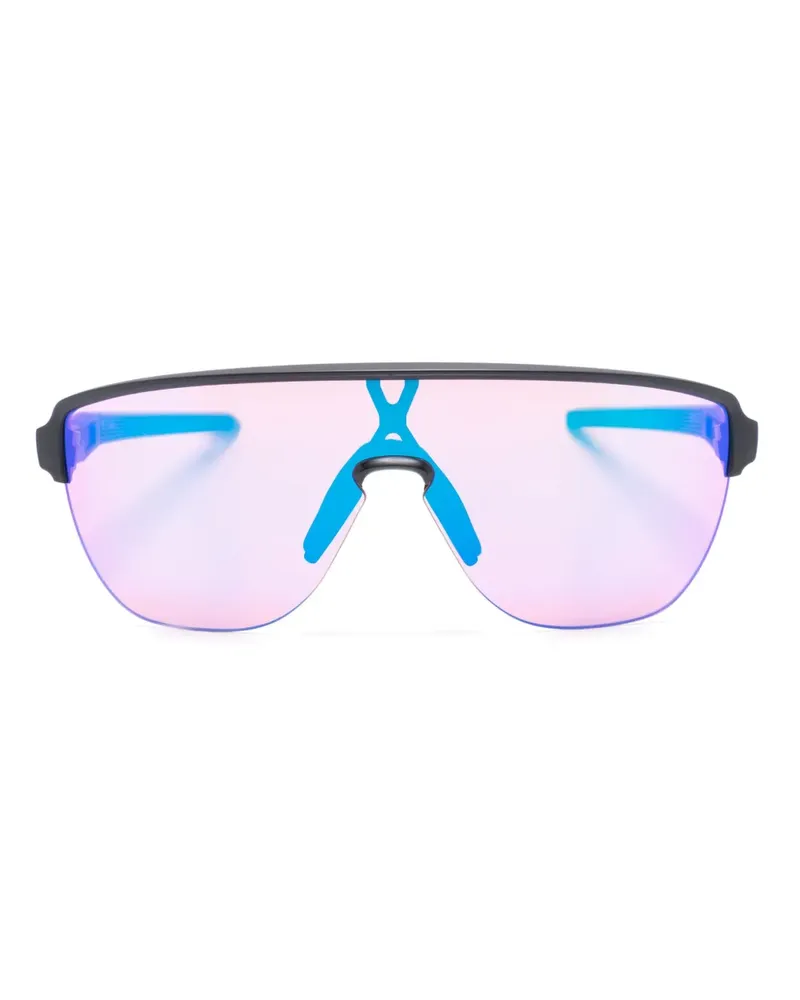 Oakley Corridor Sonnenbrille mit Shield-Gestell - Schwarz Schwarz