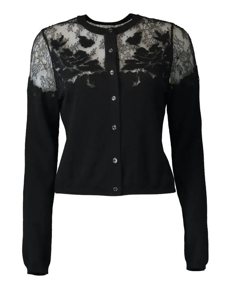 Ulla Johnson Talia Cardigan mit Spitzeneinsatz - Schwarz Schwarz