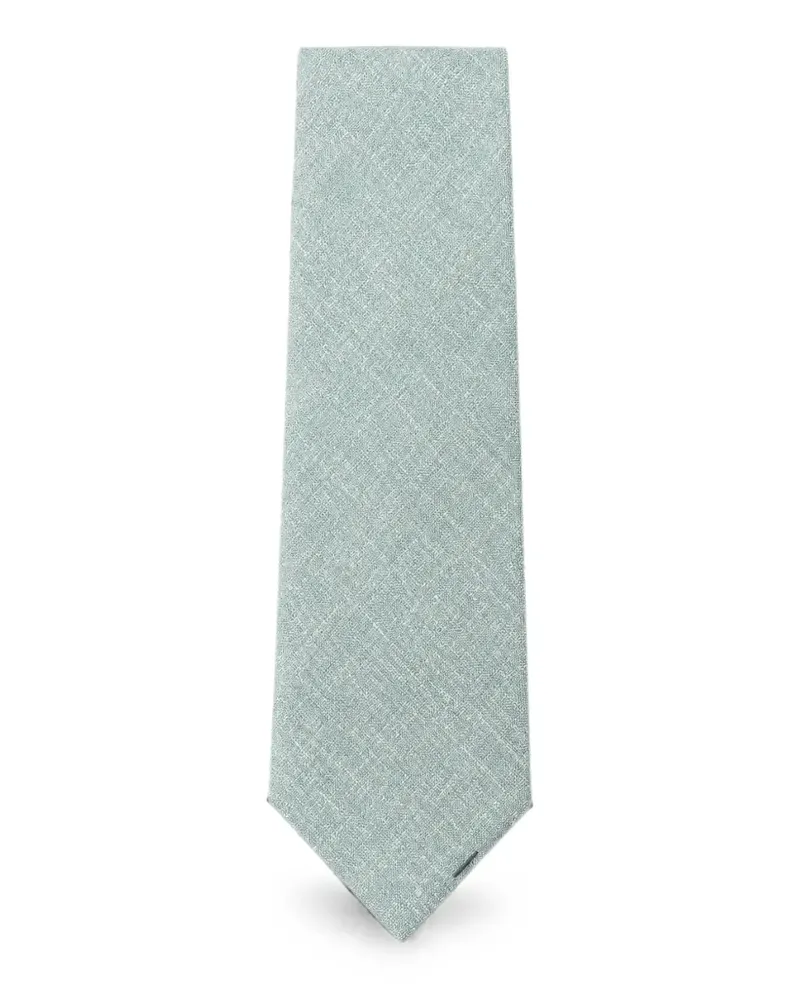 Corneliani textured-finish silk tie - Blau Blau