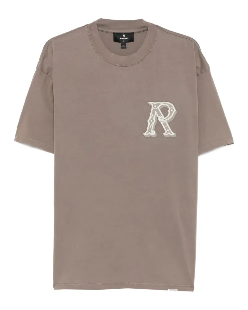 REPRESENT logo-patch T-shirt - Braun Braun
