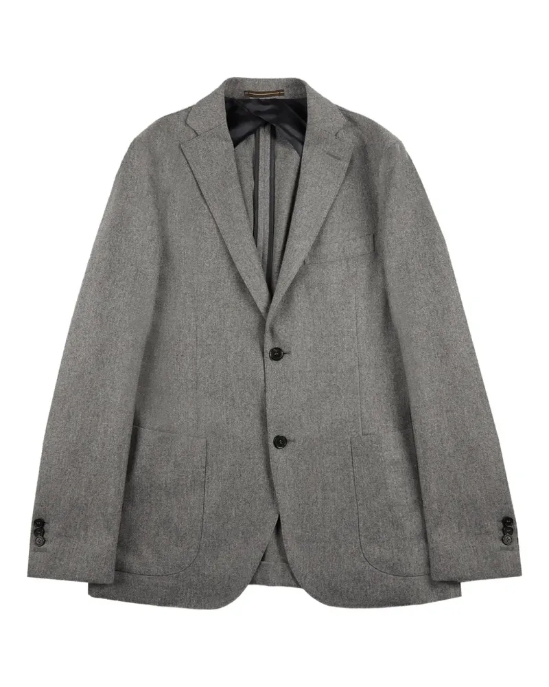 Incotex Einreihige Jacke aus Flanell - Grau Grau