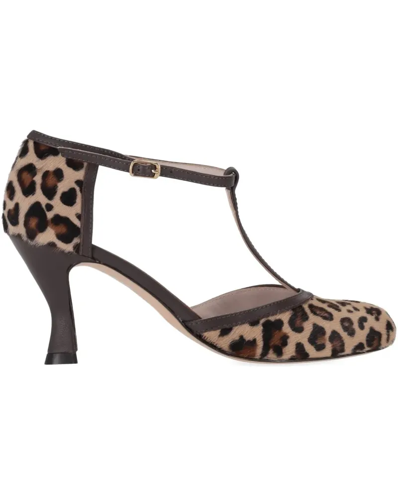 P.A.R.O.S.H. T-strap animal-print pumps - Nude Nude