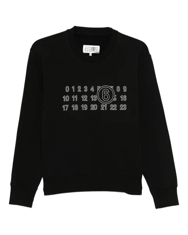 Maison Margiela Sweatshirt mit Logo-Print - Schwarz Schwarz