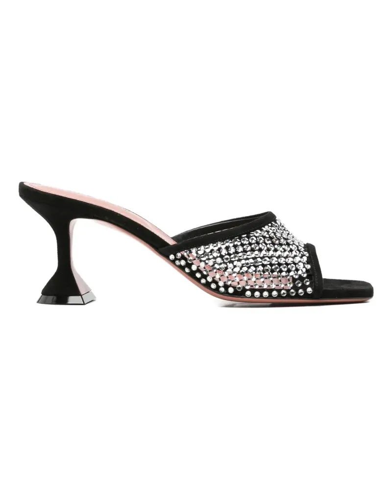 Amina Muaddi Lupita crystal-embellished mules - Schwarz Schwarz