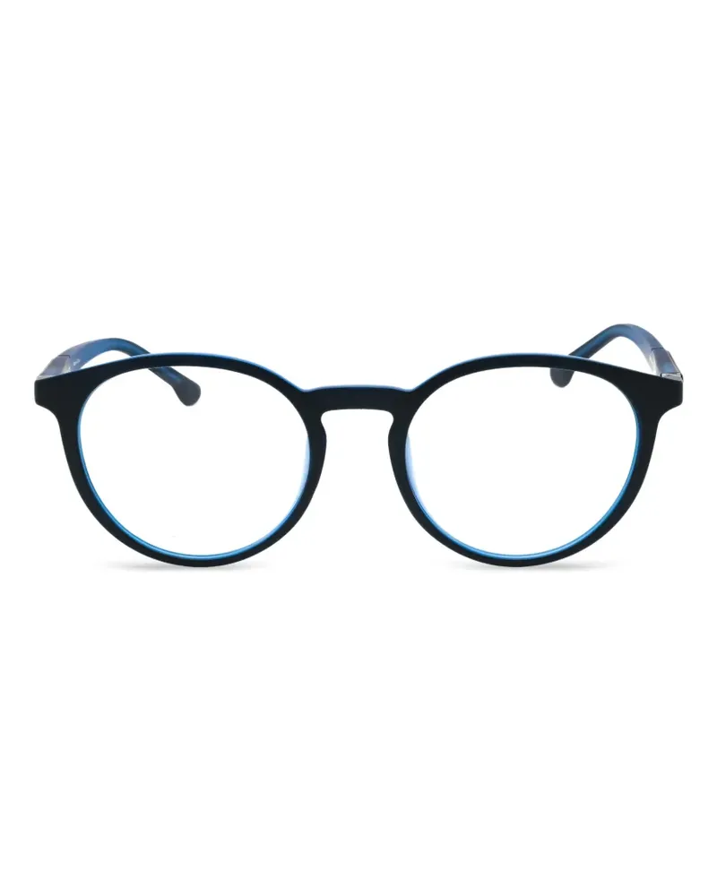 Police Brille mit rundem Gestell - Blau Blau