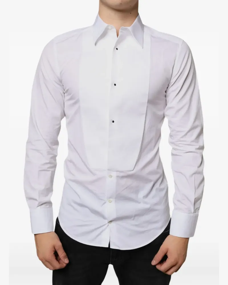 Dolce & Gabbana Hemd mit Latz - Weiß Weiß