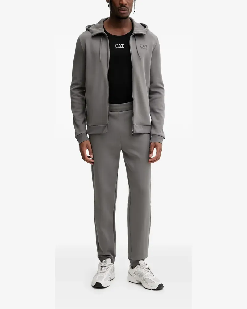 EA7 zip-up drawstring hoodie - Grau Grau