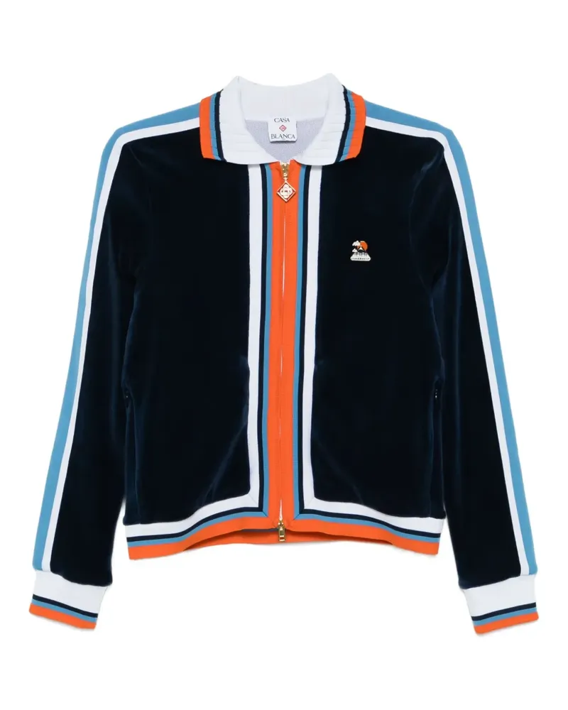 Casablanca Paris Gestreifte Montagne Samtjacke - Blau Blau