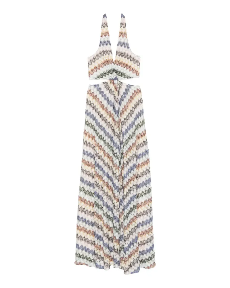 Missoni Minikleid mit Zickzackmuster und Cut-Out - Nude Nude