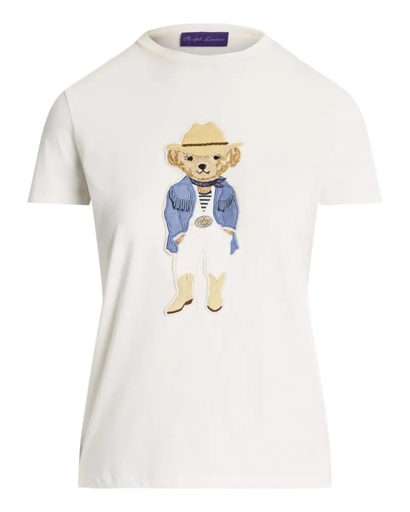 Ralph Lauren T-Shirt mit Teddy-Motiv - Weiß Weiß