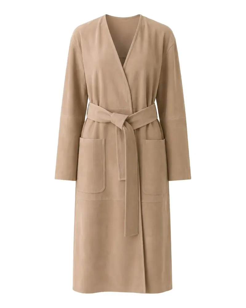 Max Mara Mantel mit Gürtel - Nude Nude